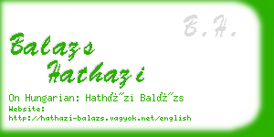 balazs hathazi business card